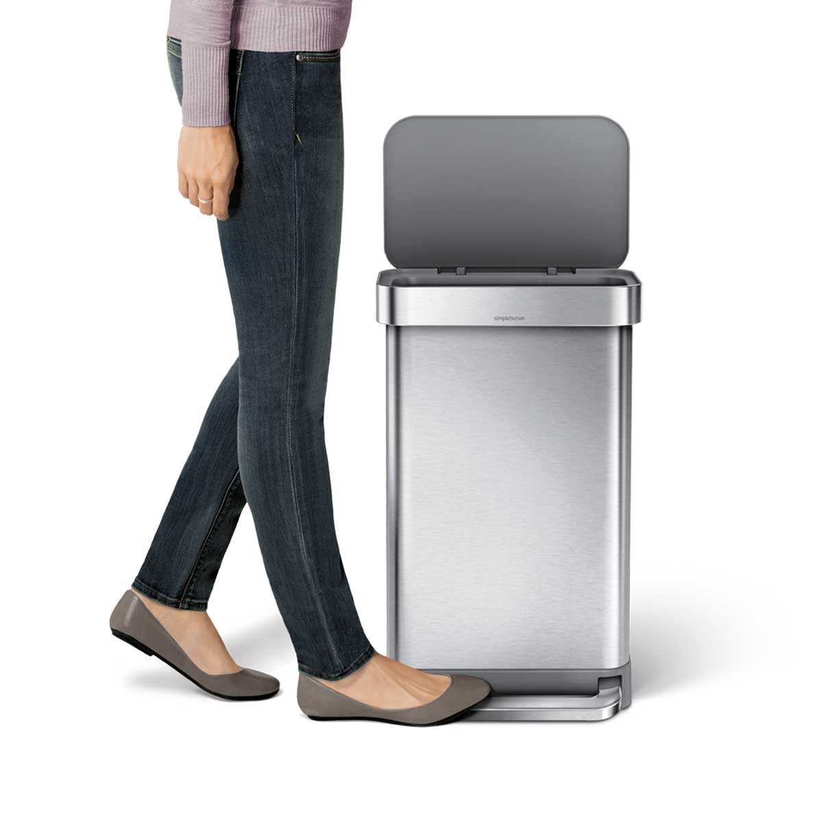 45L Rectangular Step Can with Liner Pocket** - Image 4