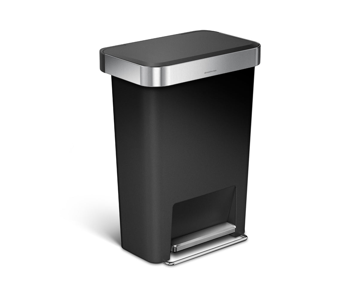 studio 45 litre. rectangular plastic step can with liner pocket - Image 4