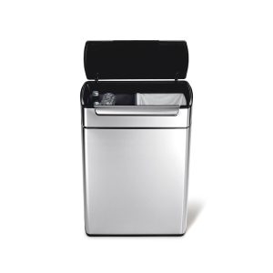 48L Dual Compartment Rectangular Touch-Bar Can