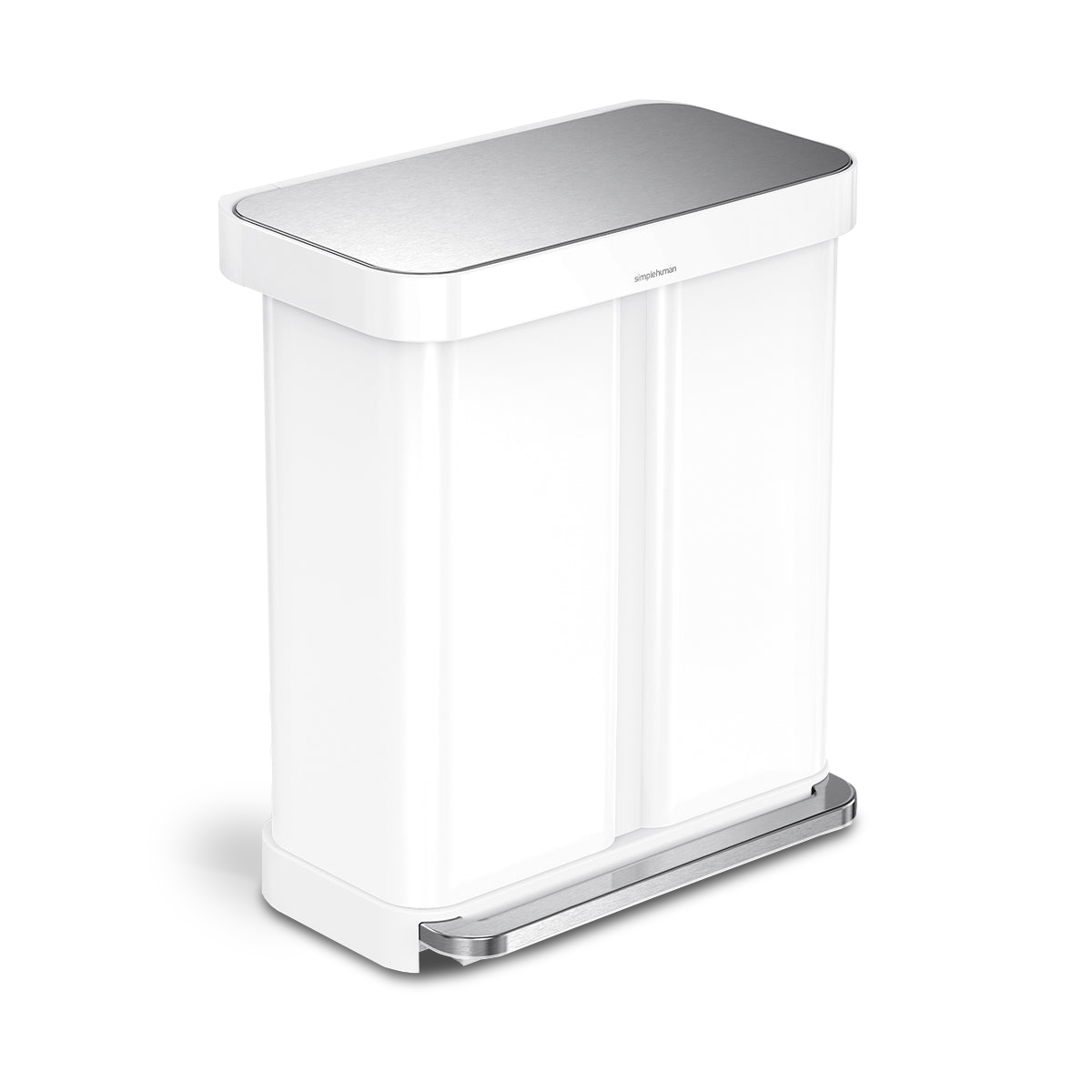 58L Dual Compartment Rectangular Step Can with Liner Pocket - Image 18