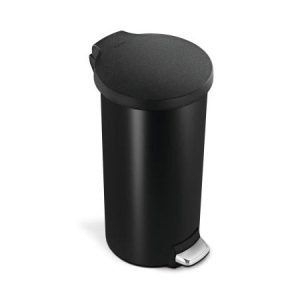 30L classic round step trash can with plastic lid