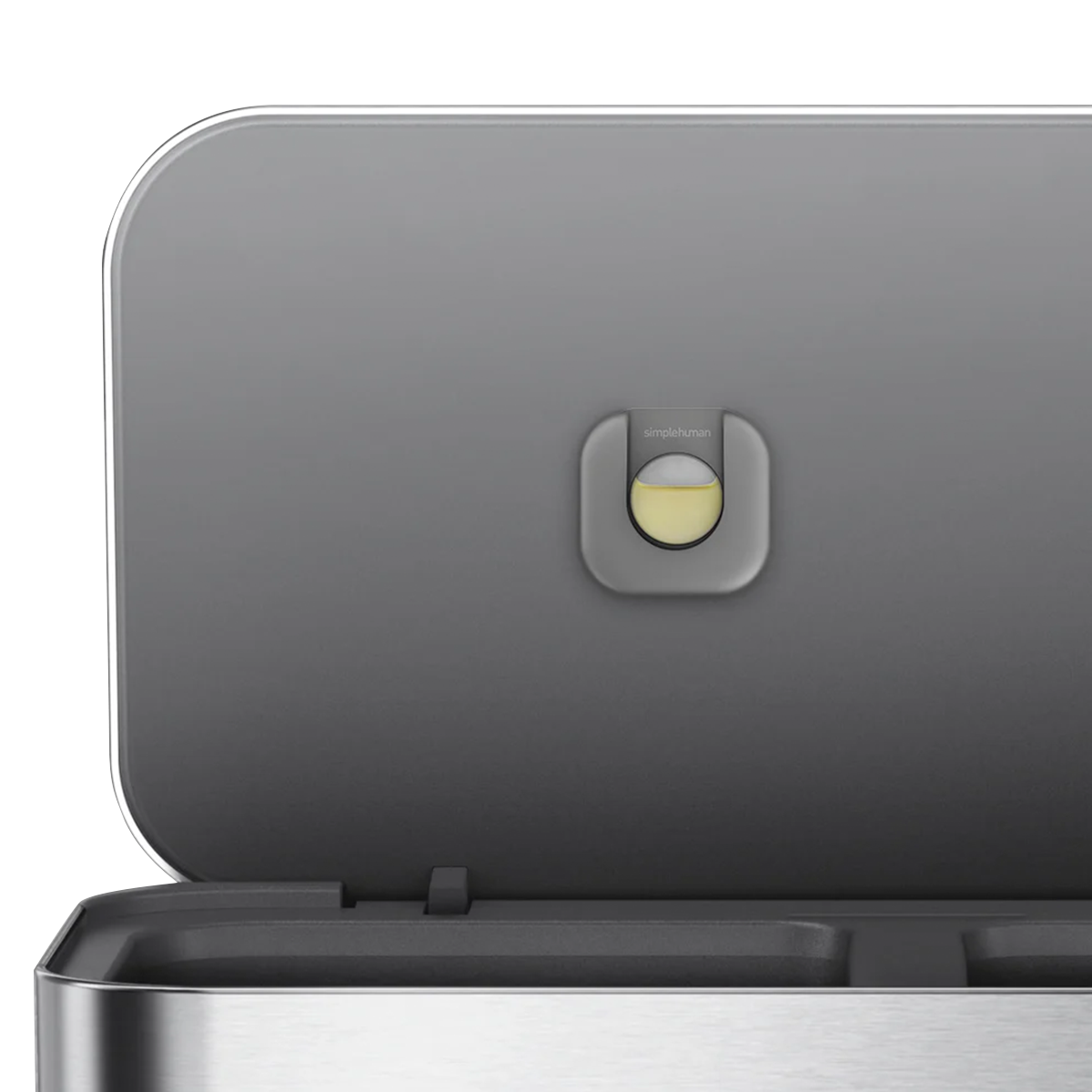 58L Dual Compartment Rectangular Step Can with Liner Pocket - Image 2