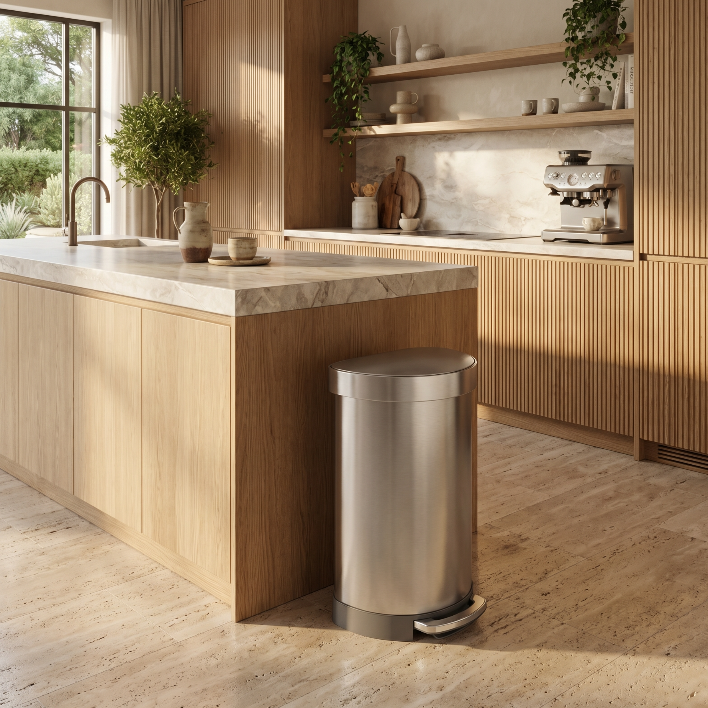 45L Semi-Round Step Can with Liner Rim - Image 2